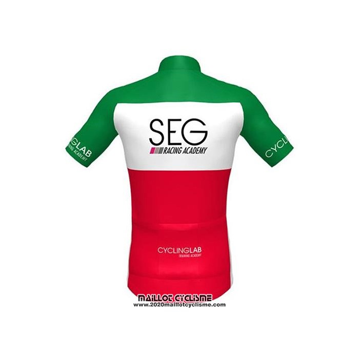 2020 Maillot Ciclismo SEG Racing Academy Champion Italie Manches Courtes et Cuissard